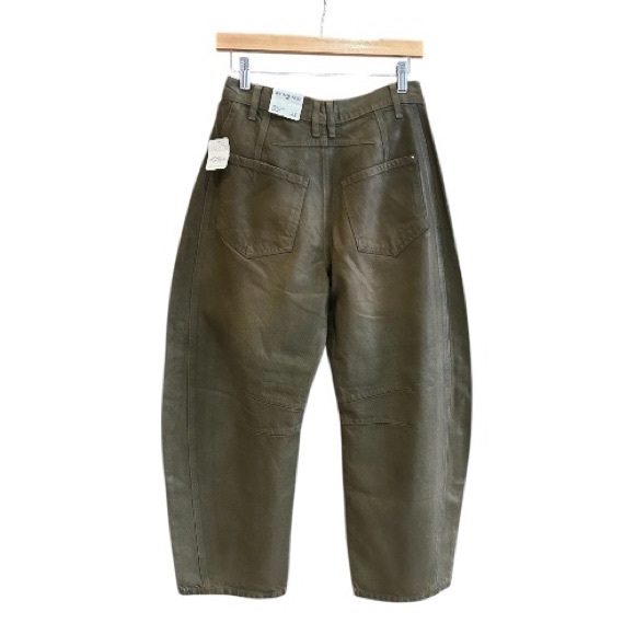 NWT Free People We The Free Good Luck Coated Barrel Jeans New Moon 25 - Picture 7 of 16